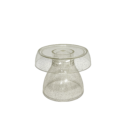 BOLEIRA COGUMELO CLEAN PEQUENO GLITTER DOURADA