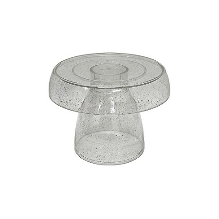 Boleira Cogumelo Clean Médio Glitter Prata Só Boleiras