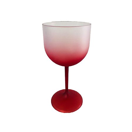 Taça De Gin Degrade 450ml Vermelho Decoração Festas