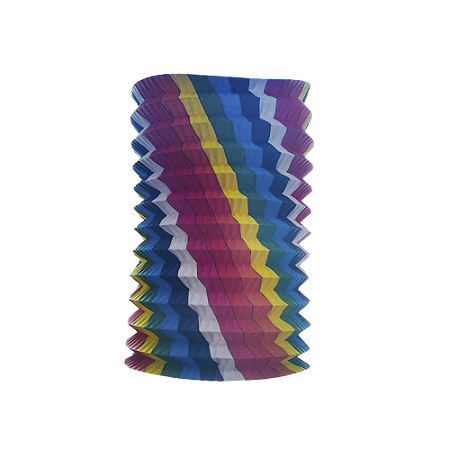 Enfeite Junino Lanterna Colorido 24x15 Papel Decorativo
