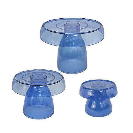 Kit Boleiras Cogumelo Clean P M G Só Boleiras Azul