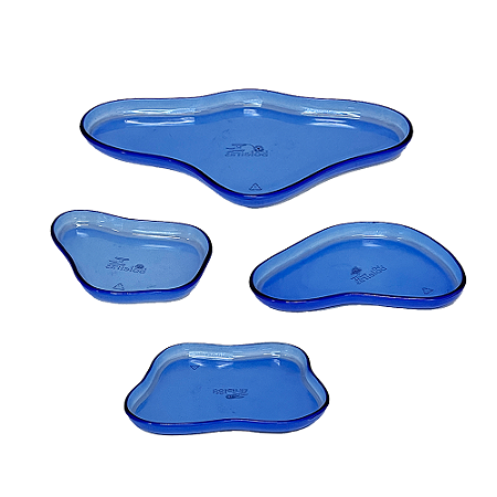Kit 4 Bandejas Orgânicas Clean Só Boleiras Azul