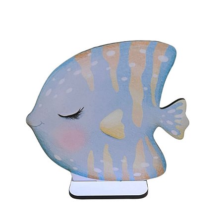Display Adesivo Fundo Do Mar Peixe Azul Mdf