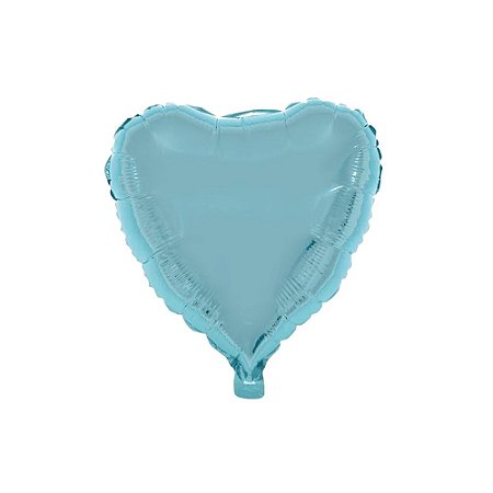 Balão Metalizado Coração Azul Bebê 18" Silver Festas