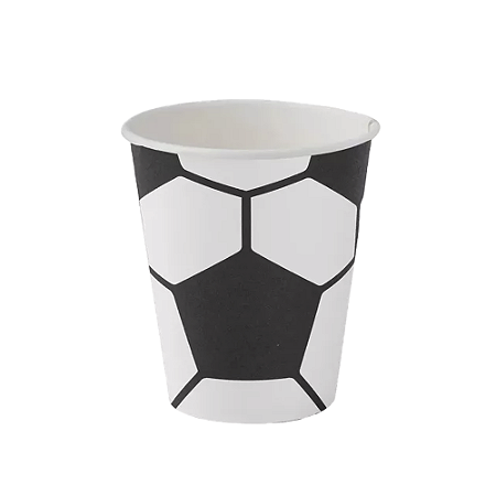 Copo De Papel 270ml Futebol 10un Descartável Enfeite Festa