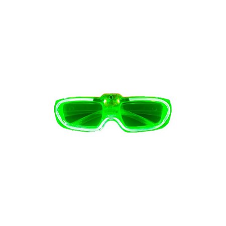 Óculos De Led Verde Luzes Plástico Acessório Festas