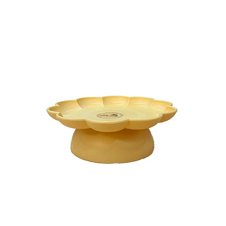 Boleira Flor Com Pé Fosco Amarelo Butter Só Boleiras