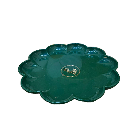 Bandeja Flor Verde Folha Só Boleiras Decorativo