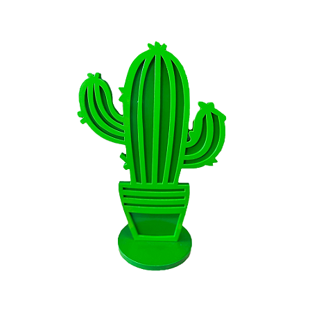 Cactus MDF MOD 4 Verde Limão Com Verde Musgo Decoração