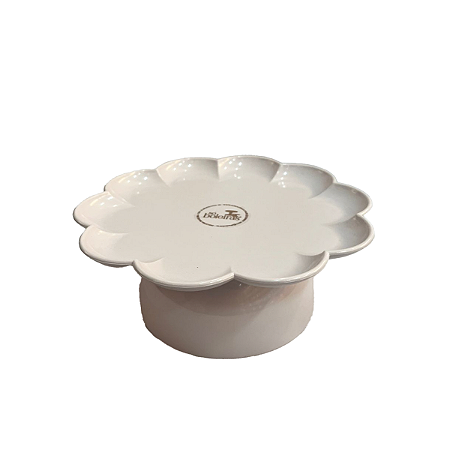 Boleira Flor Grande Com Pé Só Boleiras Off White Festa