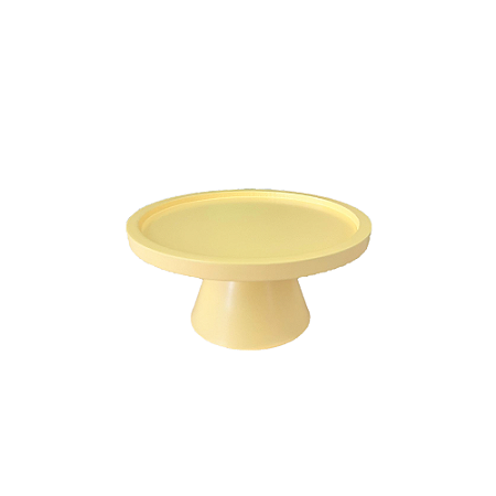Prato Bahamas Peq Pé Simples Amarelo Candy Fosco Decoração