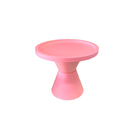 Prato Bahamas Peq Pé Duplo Rosa Fosco Decorar Festa