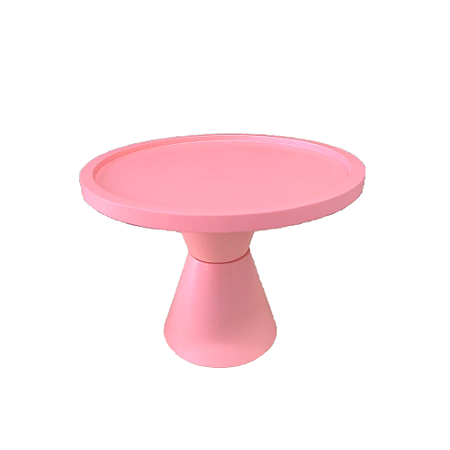 Prato Bahamas Gde Pé Duplo Rosa Fosco Decoração Festa