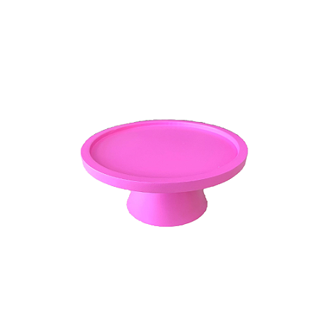 Prato Bahamas Peq Pé Simples Pink Fosco Decoração