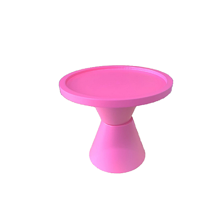 Prato Bahamas Peq Pé Duplo Pink Fosco Decorar Festa