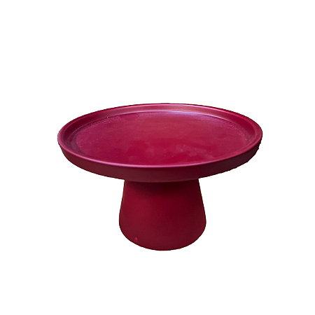 Prato Chicago Pequeno Cerâmica Marsala Fosco Decorativo Festas