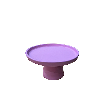 Mini Prato Chicago Lilás Fosco Decorativo Festa Cerâmica