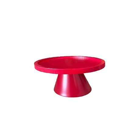 Prato Bahamas Peq Pé Simples Vermelho Fosco Decoração