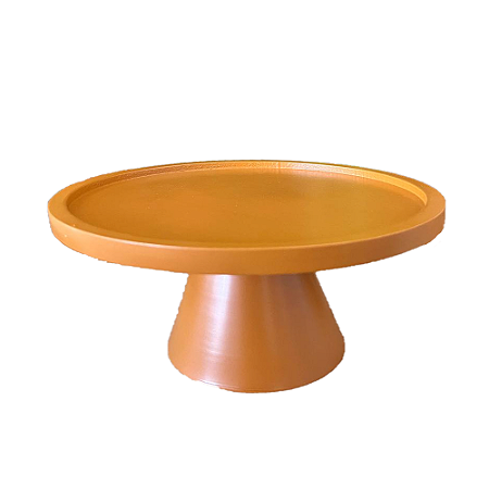 Prato Bahamas Gde Pé Simples Mostarda Fosco Decoração