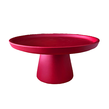 Prato Chicago Médio Cerâmica Marsala Fosco Decorativo Festa