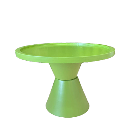 Prato Bahamas Gde Pé Duplo Verde Limão Fosco Decoração Festa