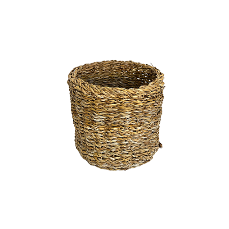 Cesto De Palha Redondo Médio 21CM Decoração