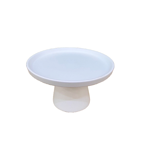 Prato Chicago Pequeno Branco Fosco Decorativo Festas