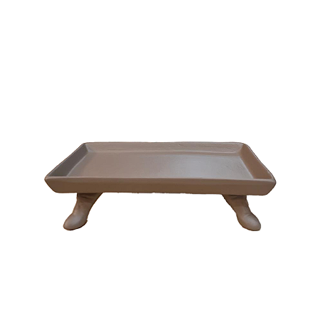 Mini Bandeja Chicago Retangular Com Pé Nude Decoração