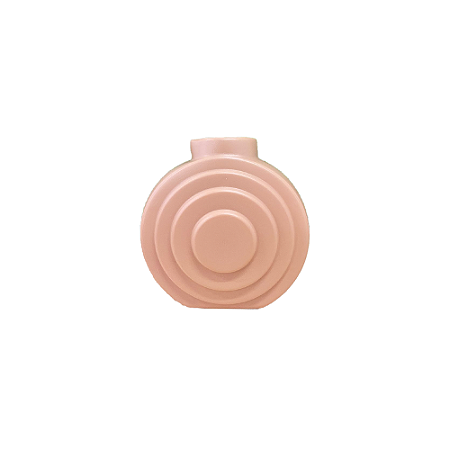 Vaso Plástico Orbe Caramelo Decorativo Flor Artificial