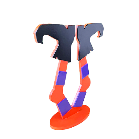 Display MDF Perna De Bruxa Deocração Halloween Enfeite MDF