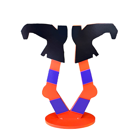 Display MDF Perna De Bruxa Deocração Halloween Enfeite MDF