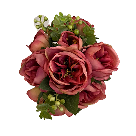 Buque Peonia Pink Decoração Flores Artificiais Festas