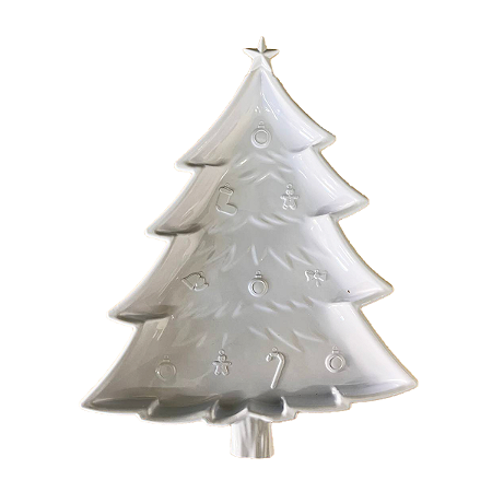 Bandeja Arvore de Natal Só Boleiras Branco Natal Decorativo