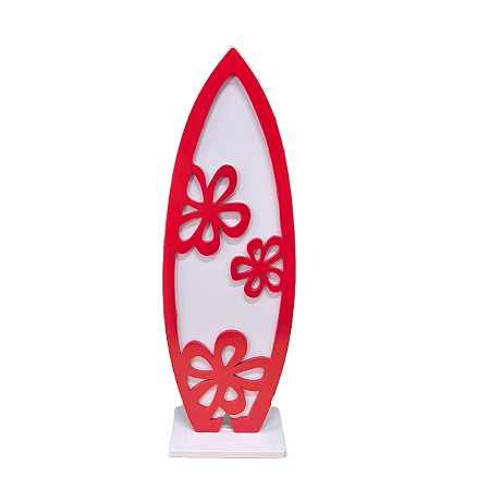 Display MDF Prancha Flores Vermelha Decoração Festas
