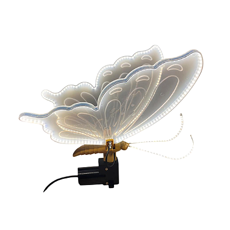 Borboleta LED Bivolt 60CM Com Motor Movimento Sem Suporte