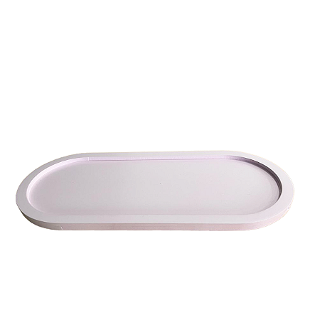 Bandeja Bahamas Oval Lilas Candy Fosco Decoração MDF