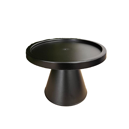 Boleira Cone Plástico 21Cm Preto Decoração Para Bolos