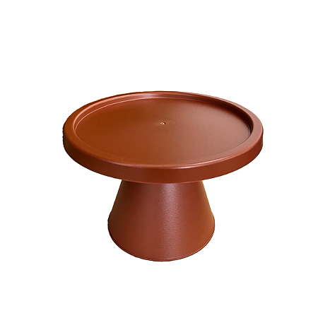 Boleira Cone Plástico 21Cm Marrom Decoração Para Bolos