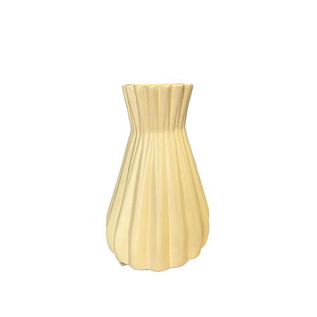 Vaso Cerâmica Portugal Amarelo Candy Fosco Decoração Flores