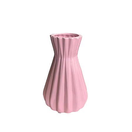 Vaso Cerâmica Portugal Rosa Bebê Fosco Decoração Flores