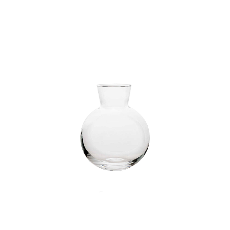 Vaso De Vidro Bolinha Liso Decoração Flores Transparente