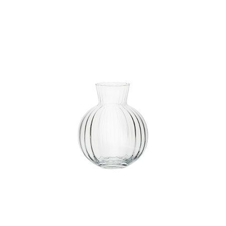 Vaso De Vidro Bolinha Canelado Decoração Flores Transparente