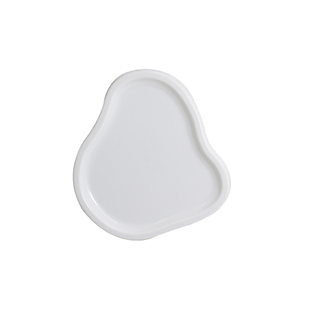 Bandeja Orgânica Dubai Plástica Decoração Branco Mod 2