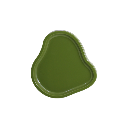 Bandeja Orgânica Dubai Plástica Decoração Verde Oliva Mod2