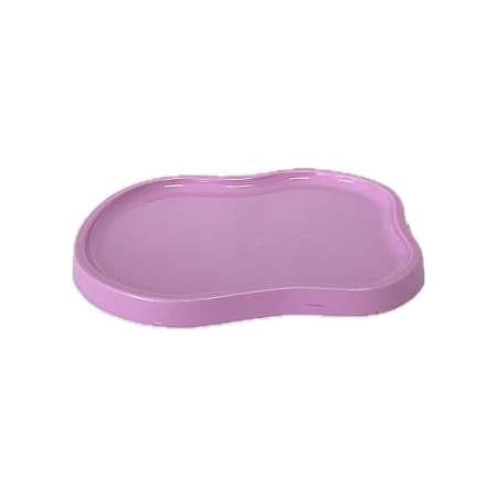 Bandeja Orgânica Dubai Plástico Rosa Candy Mod 3 Decorativa