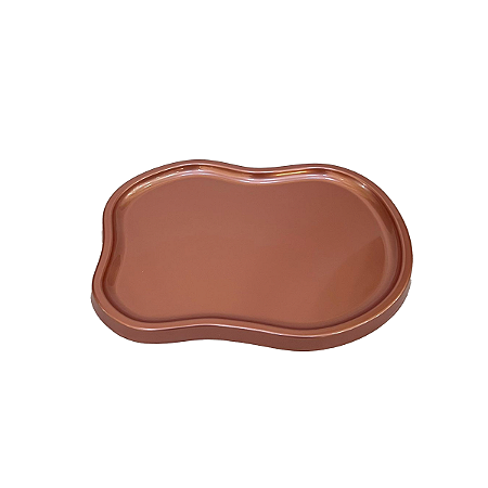 Bandeja Orgânica Dubai Plástico Rose Gold Mod 3 Decorativo