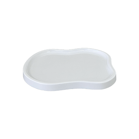 Bandeja Orgânica Dubai Plástico Branco Mod 3 Decorativo