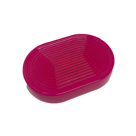 Bandeja Alegra Oblonga Frisada Magenta Decoração 24x16