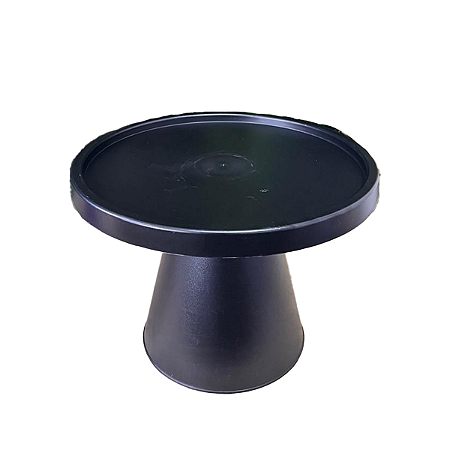 Boleira Cone Plástico 28Cm Preto Decoração Para Bolos