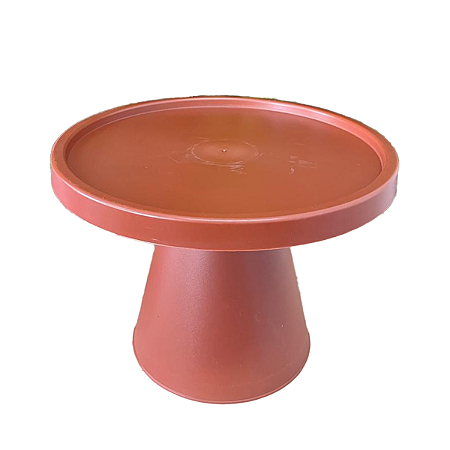 Boleira Cone Plástico 28Cm Marrom Decoração Para Bolos